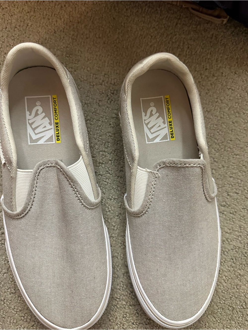 Vans Men's Slip-On Canvas Loafers - Light Taupe
